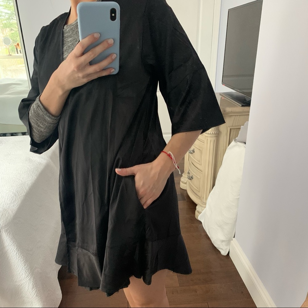 Brand New Sioro Black Silky Robe